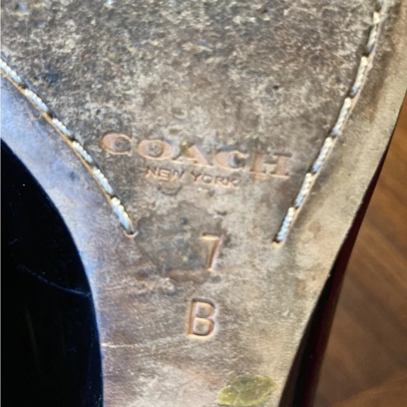 Coach Women’s Black Patent Leather Precious Q1383 A3255 Wedge Shoes Size 7M NEW! - Picture 8 of 12